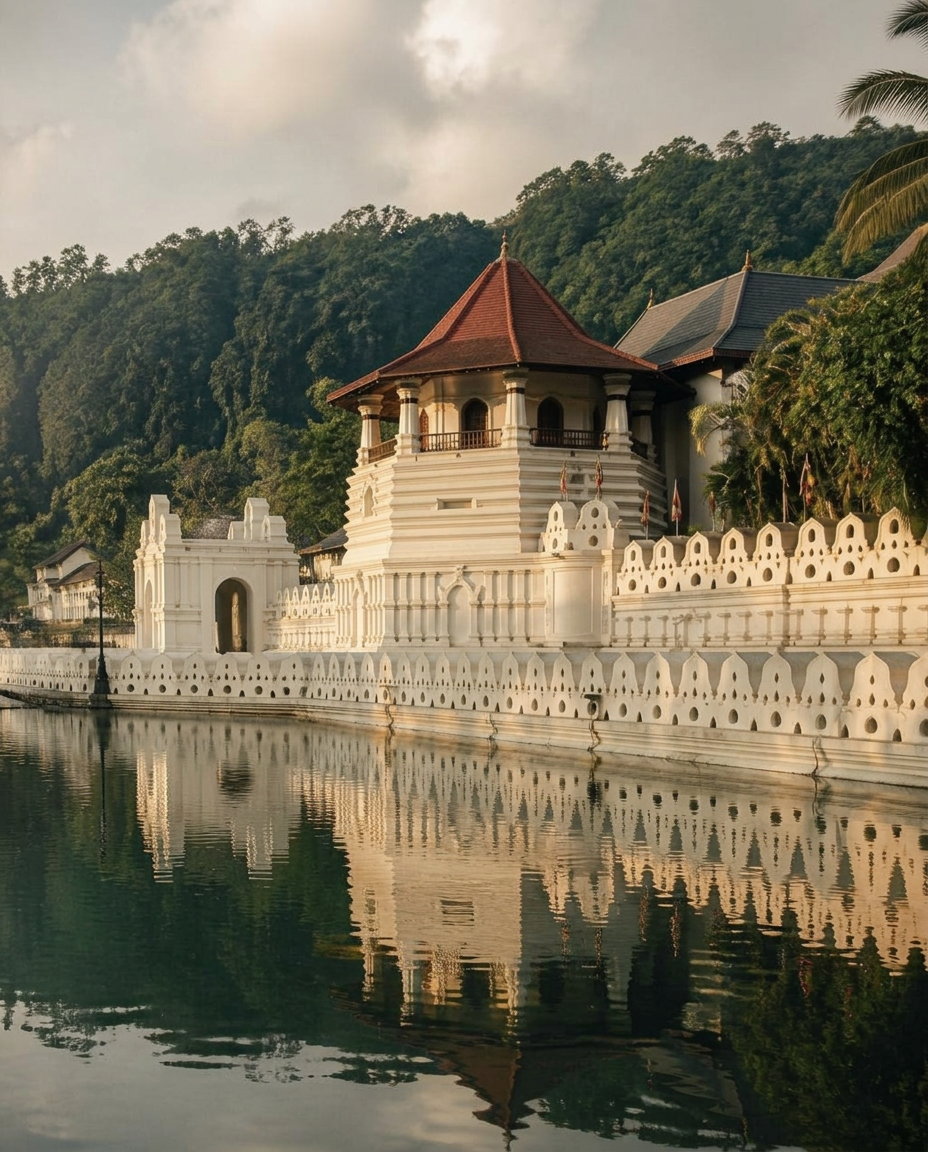 Temple de Kandy et danseuses traditionnelles